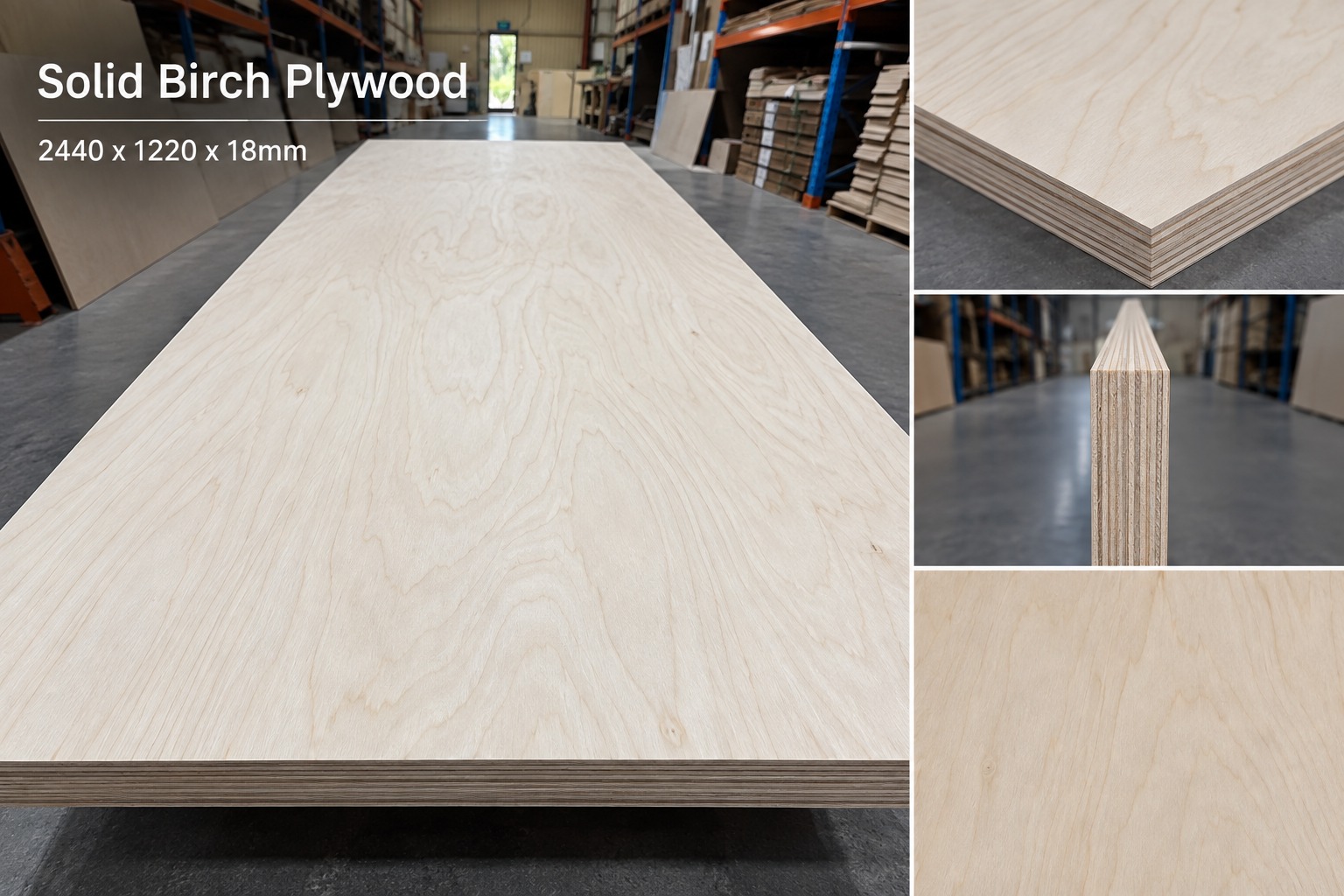 Solid Birch 2440x1220x18mm