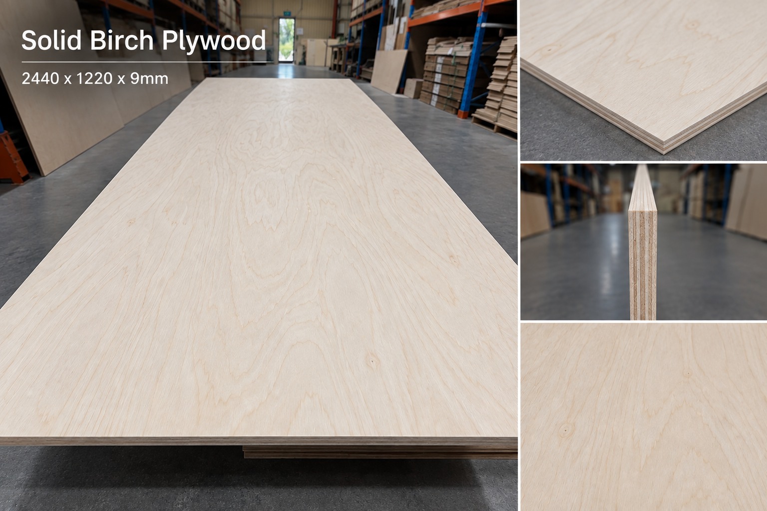 Solid Birch 2440x1220x9mm