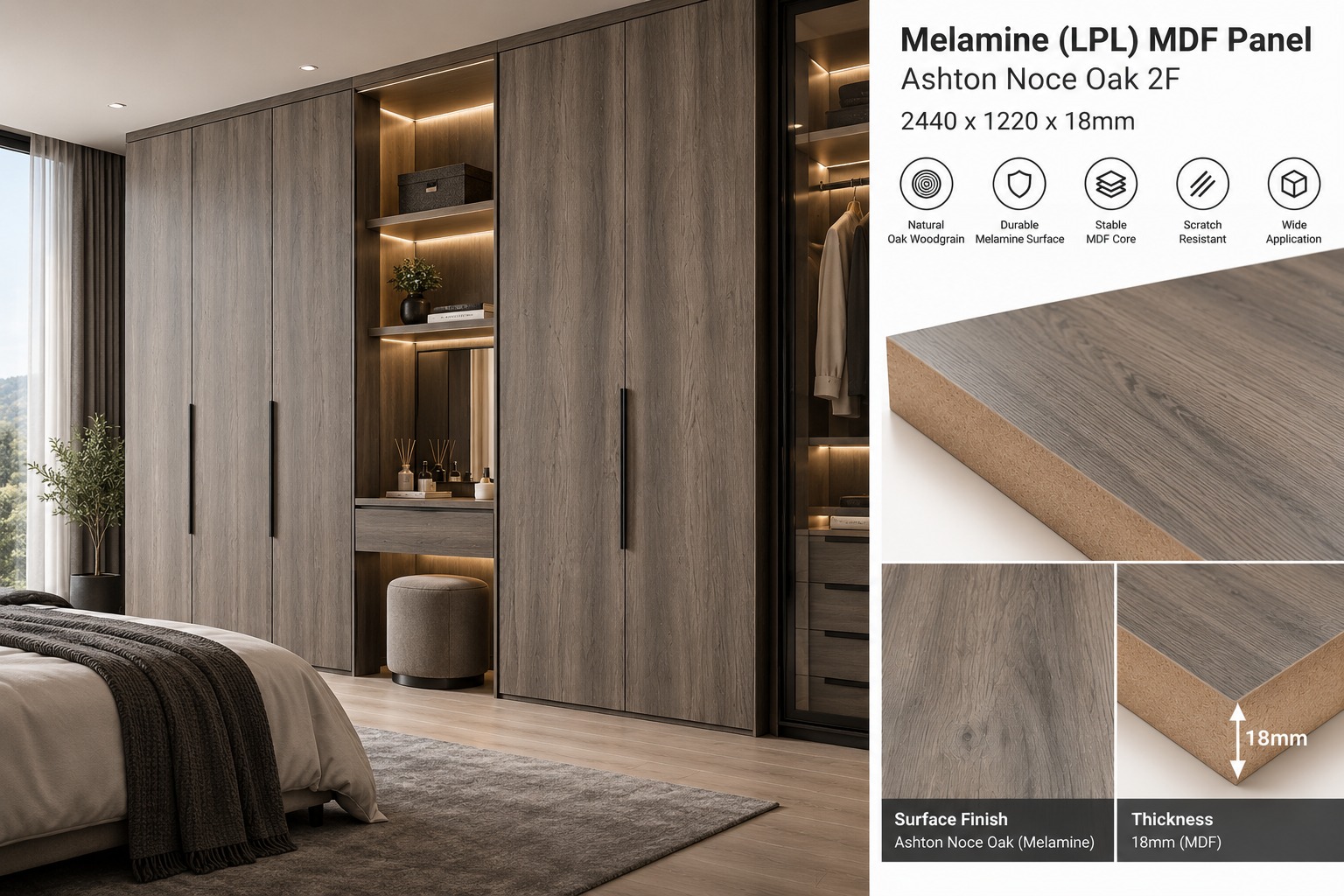 Melamine_Ashton_Noce_Oak_Wardrobe_Application