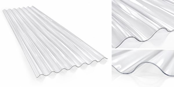 Roofing corrugated polycarbonated clear 1