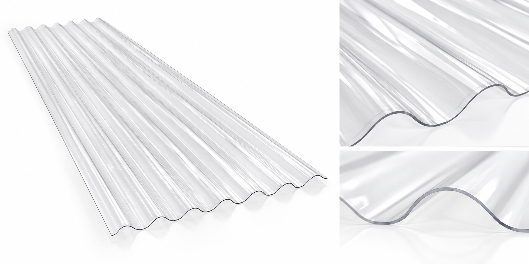 Roofing corrugated polycarbonated clear 1
