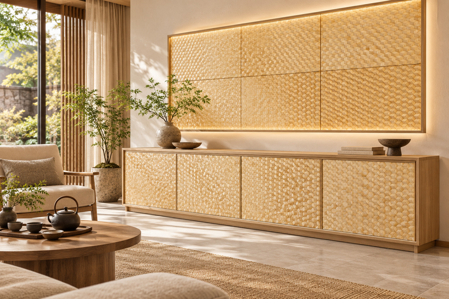 Woven Bamboo Diamond showroom