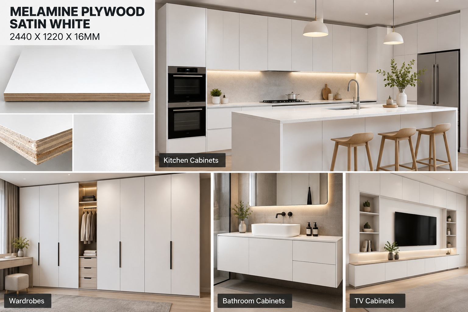 Melamine_Satin_White_16mm_Showroom