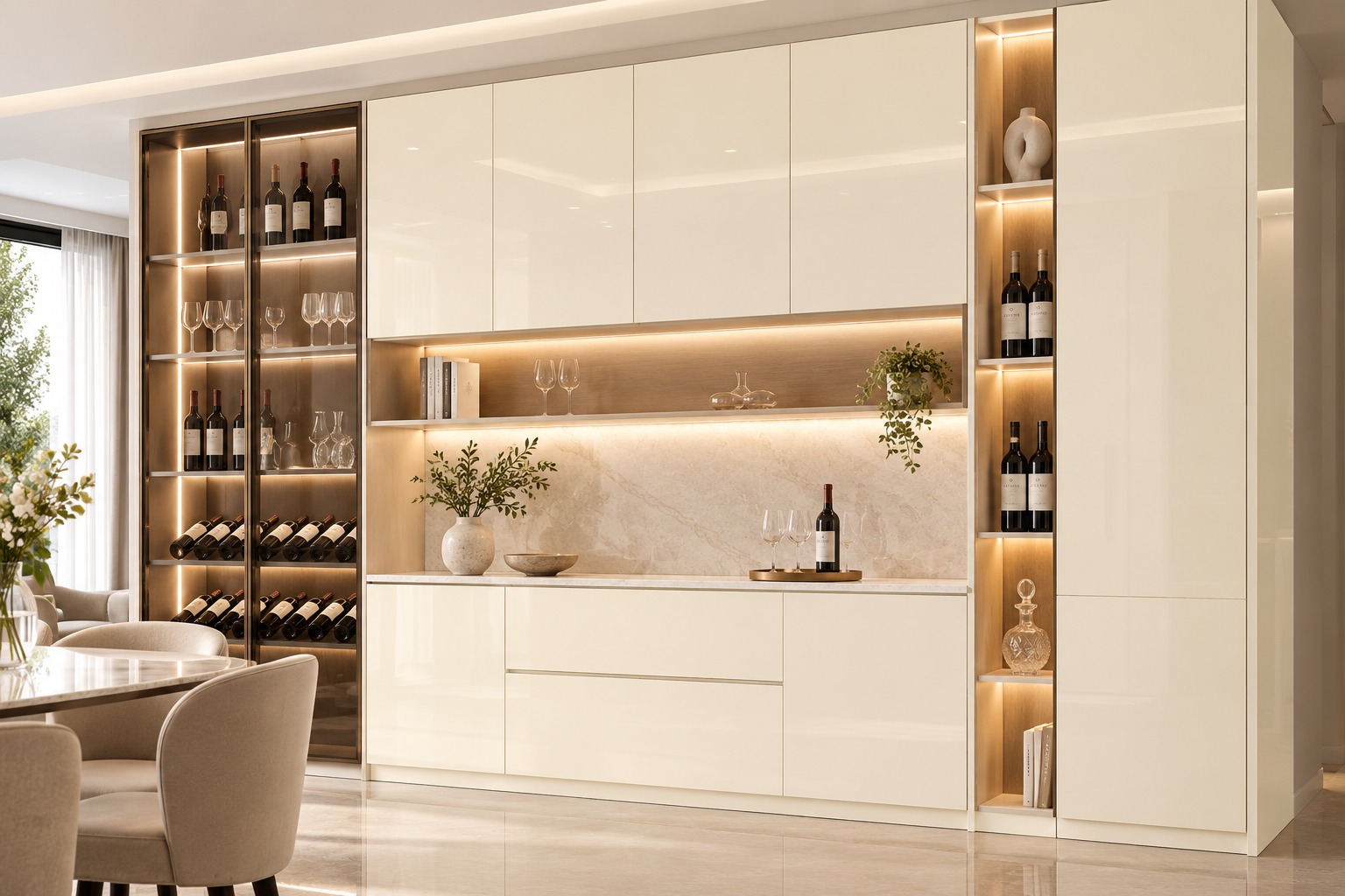 PETG Pure white GLOSS showroom